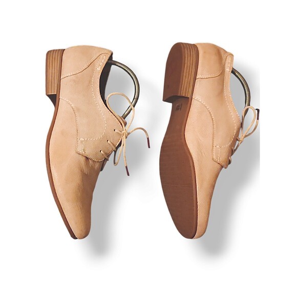 Tamaris shoes Lace Up Leather Beige Women’s 40 (US 9) Flats MINT Germany - Picture 3 of 6